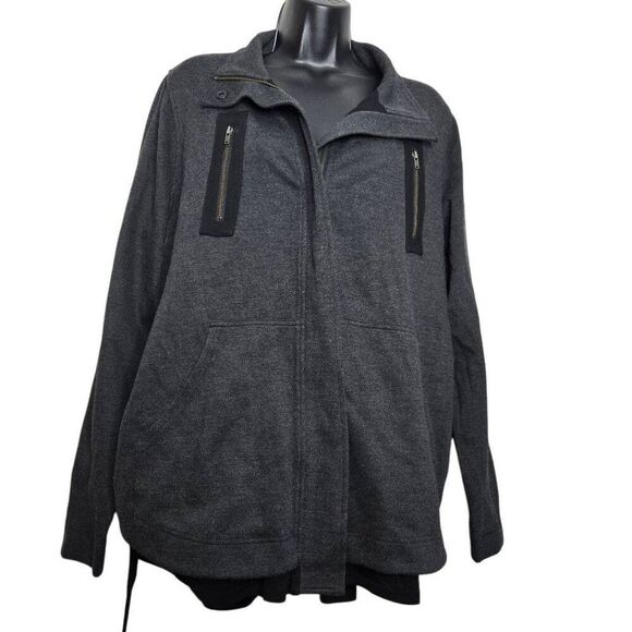 CAbi Jacket Love Carol Collection Size Medium Modern Mesh Grey Black Style 3184 - Picture 1 of 8